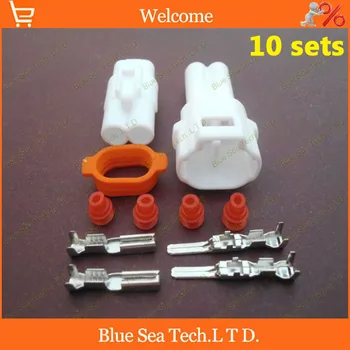 

10 sets 2Pin Car connector,foglight plug,Car waterproof Electrical connector Male&Female kits for car boat ect.Free Shipping