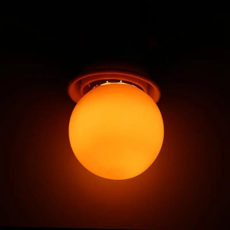 3 Вт E27 Светодиодный светильник круглый цветной Глобус светильник для дома Бар вечерние декоративная лампа, освещение - Цвет: Orange