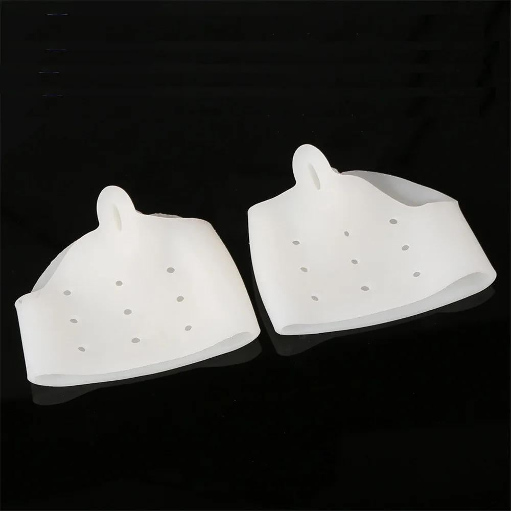 1pair=2pcs Daily Use Foot Care Biological Silicone Hallux Valgus Orthosis Toe Separator Big Toe Corrector Forefoot Pad FT035