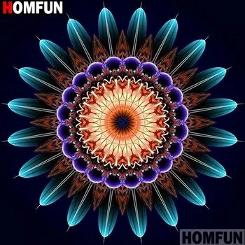 

HOMFUN Diamond Painting Cross Stitch"Religious Mandala"Full Square Round Diy 5d Diamond Embroidery Picture Rhinestone Art A13071