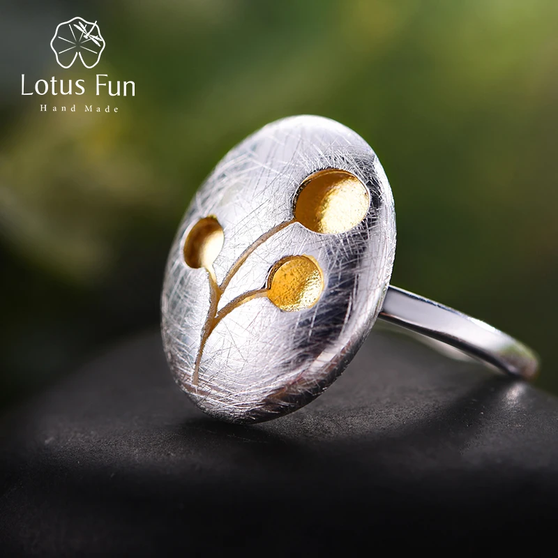 

Lotus Fun Real 925 Sterling Silver Natural Handmade Creative Designer Fine Jewelry Cute Three Cherries Female Rings Bijoux