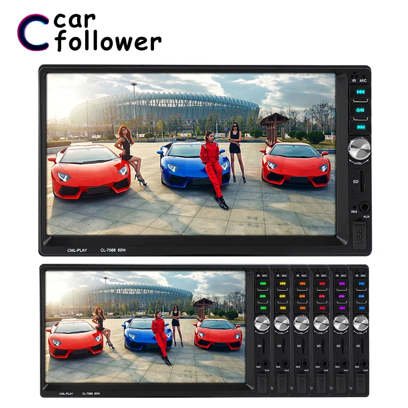 

2Din Car Radio Auto Stereo Subwoofer Audio Player Bluetooth FM SD AUX USB 7" HD Touch Screen MP5 Mirror Link 2 Din Autoradio