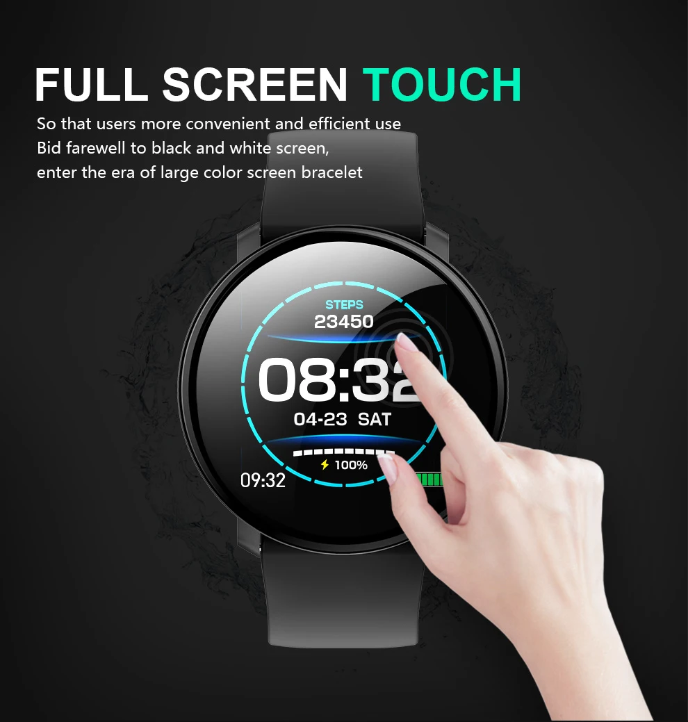 M31 Смарт-часы для мужчин IP67 Водонепроницаемый несколько спортивных режимов полный экран сенсорный монитор сердечного ритма Smartwatch для Android и IOS