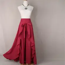 Новая Европейская и американская Асимметричная гофрированная Высокая талия модная повседневная юбка в стиле Хепберн ретро темперамент