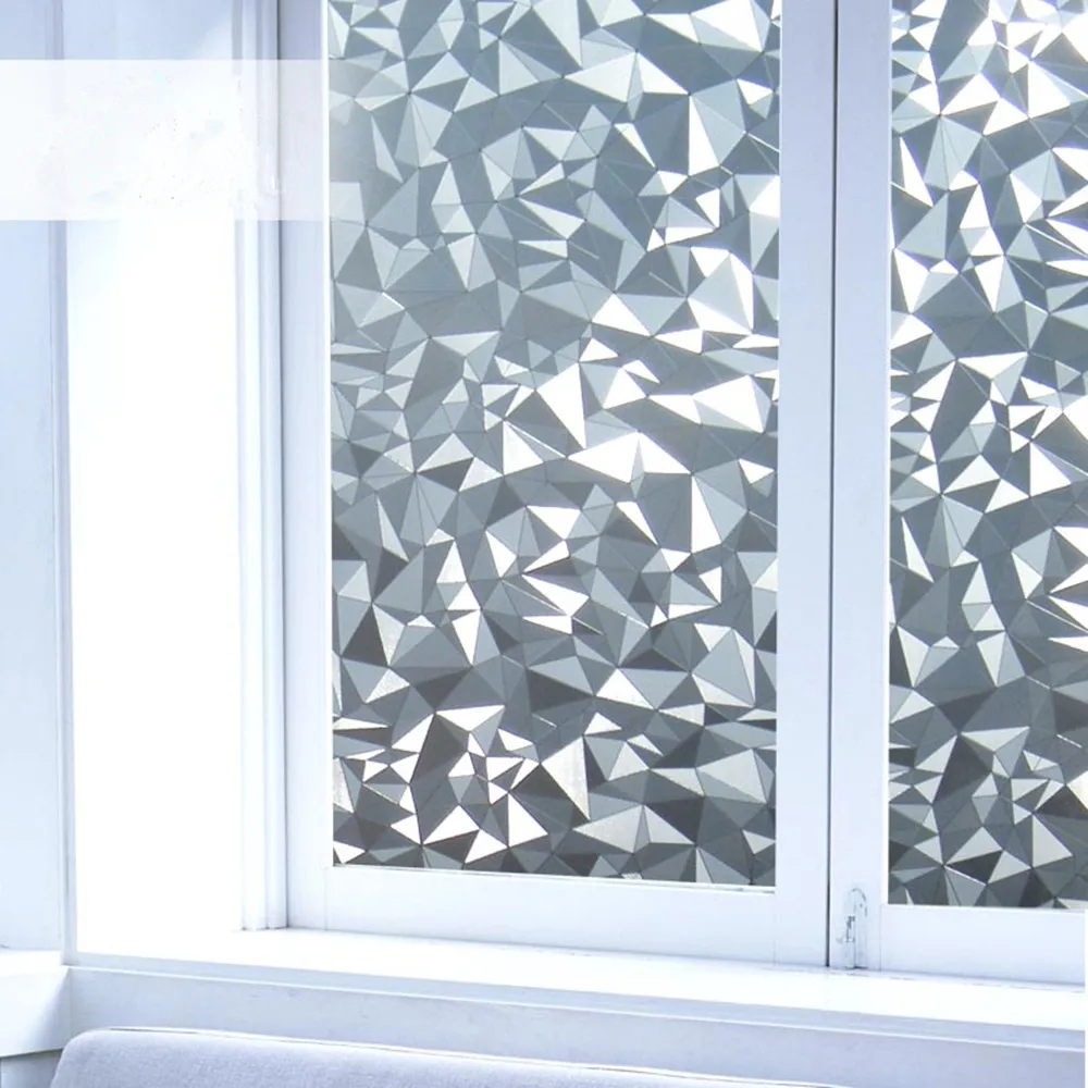 Полигональная форма Непрозрачный статичный оконный пленка для уединенности декоративная самоклеящаяся стеклянная дверь самоклеящаяся пленка для окон виниловая оконная крышка