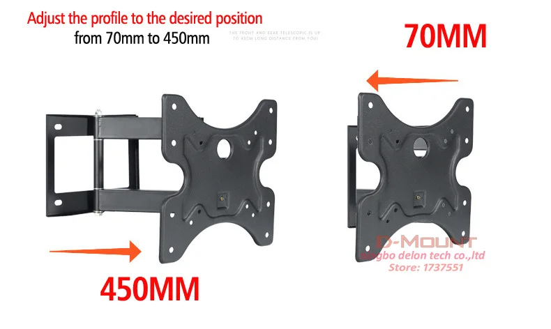 D-MOUNT DL-N30 10-3" 30 кг светодиодный ТВ настенное крепление ЖК-дисплей Монитор Кронштейн Макс. VESA 200*200 мм