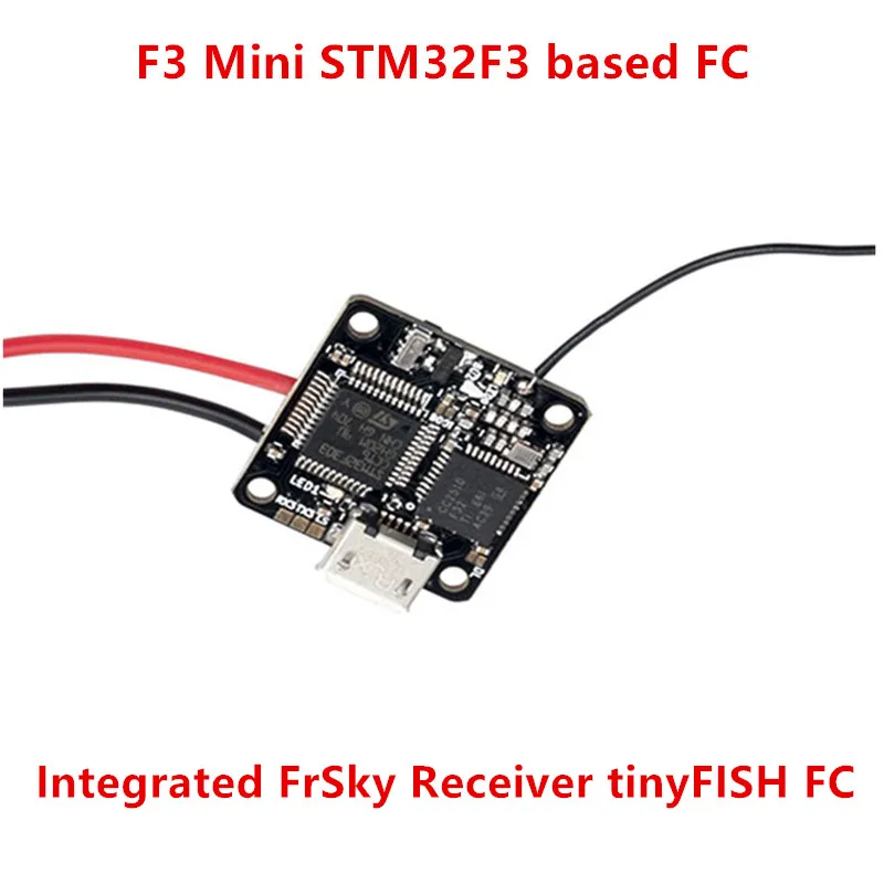 

RJXHOBBY F3 Integrated FrSky Receiver tinyFISH FC 16X16mm Mini STM32F3 MPU-6000 based DSHOT RGB LED output Flight Controller