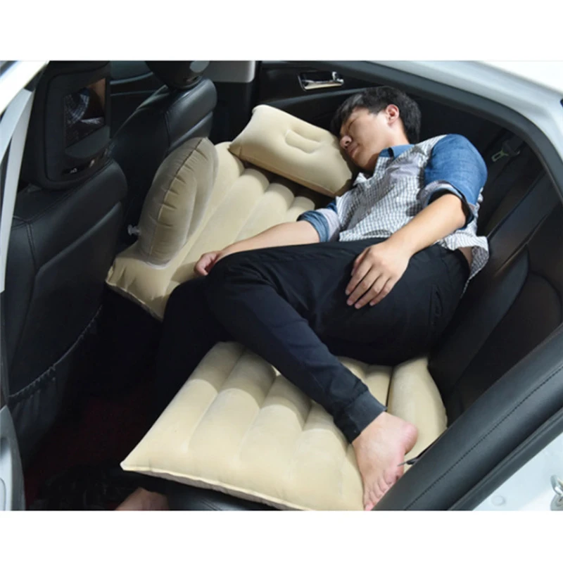 Ergonómico cama de aire de coche colchón inflable para coches cojín Camping SUV se aire sofá con 2 almohadas de aire + 12 V bomba de aire