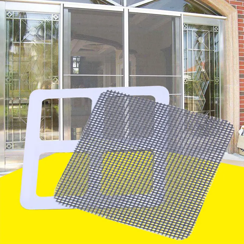 

Summer Window Mosquito Netting Patch Repairing Broken Holes on Screen Window Door Anti-mosquito Mesh Sticky Wires Patches