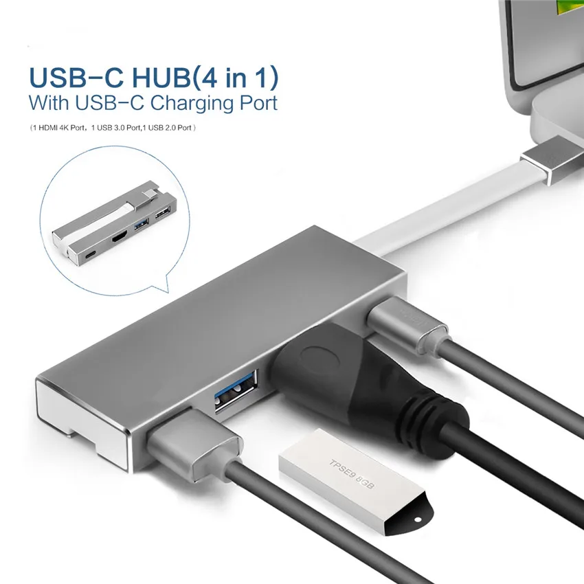 

Thunderbolt 3 Dock USB Type C Hub to UHD HDMI 4K USB 3.0 2.0 USB C PD Charge Converter Adapter for Macbook Pro Huawei Matebook
