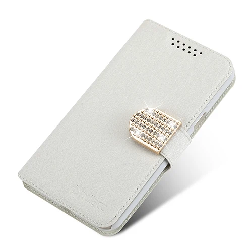 Крышка для samsung i9000 Galaxy S/i9001 GALAXY S мобильного телефона роскошный чехол с откидной крышкой с тремя видами с прозрачными стразами и молнией - Цвет: White With Diamond