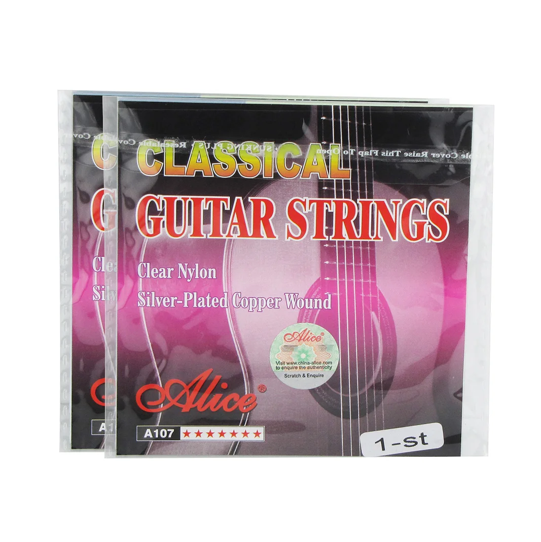 Alice 2pcs Classic Guitar Nylon Strings Clear Nylon E 1st String Normal