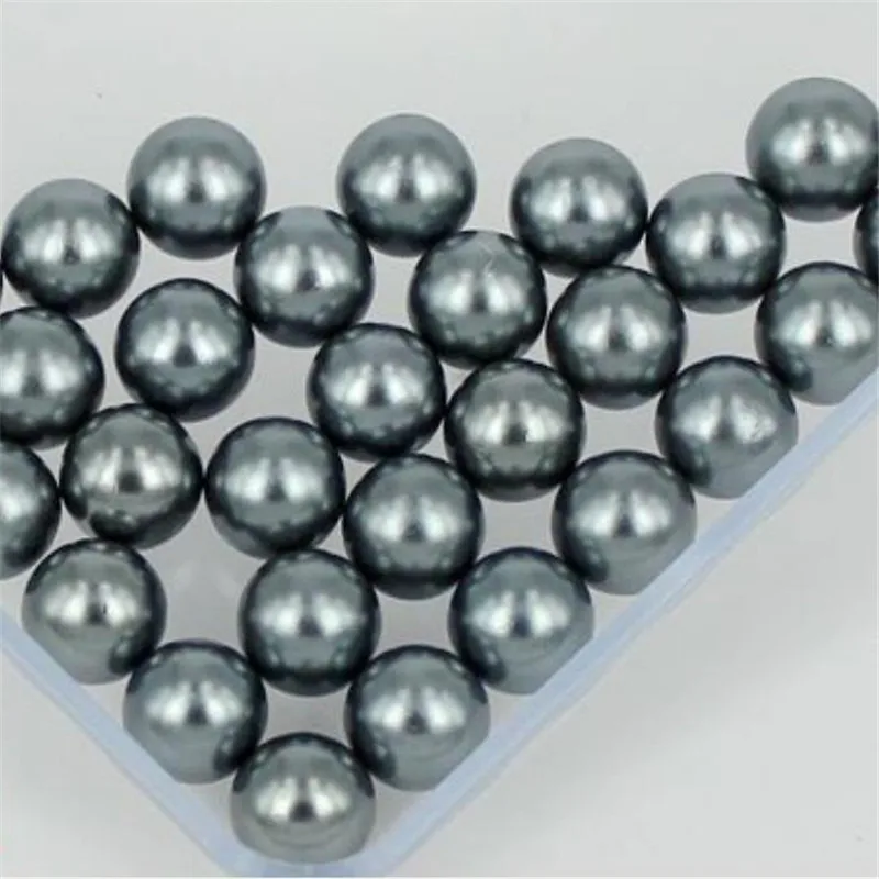 Loose 1.5mm18mm Deep Grey Color No Holes Pearl Bead Diy Plastic