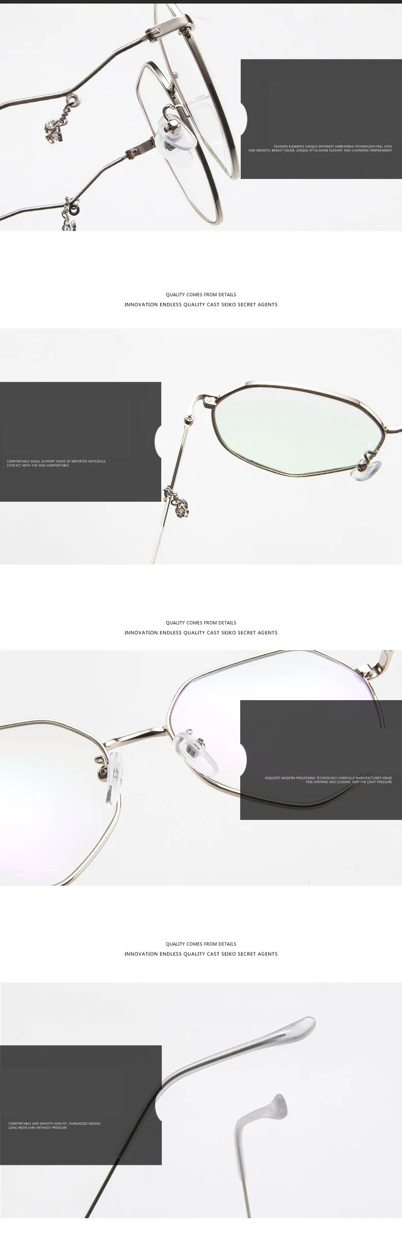 Винтажные женские очки Nerd, пентаграмма, подвеска, плоское зеркало, Полигональная индивидуальность, женские Необычные литературные очки, оправа HA-73