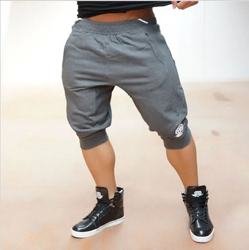 bodybuilding Professional fitness Brand men s shorts with Gold powerhouse workout shorts cotton fashionable skinny shark