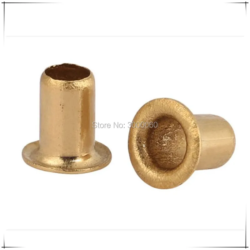 M2x8mm Brass Copper Single Tube Hollow Tubular Rivet For PCB 2000pcs