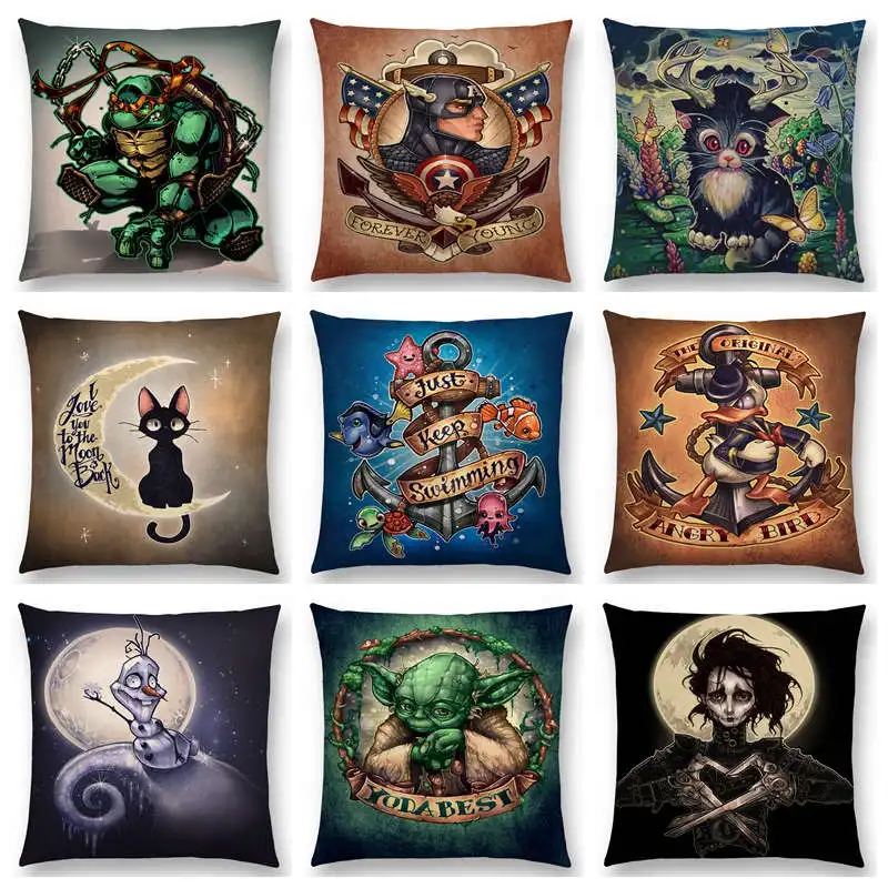 

Cool Amusing Computer Game Film Cartoon Protagonist Funny Things Fantasy Monsters Cushion Cover Decor Sofa Throw Pillow Case