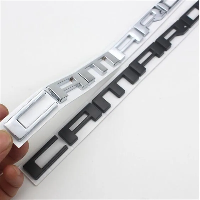 

1 X hot Silver Black Decal 3D Metal CAMARO car Rear Boot Trunk Lettering letter Badge Emblem Sticker Auto Logo