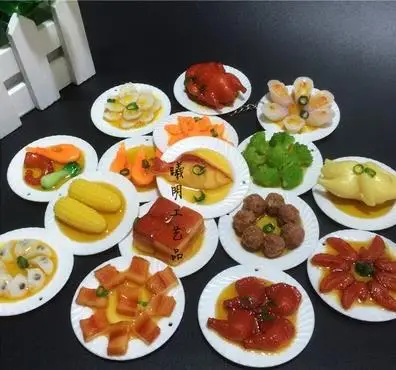 5 шт./партия) Китай Ветер креативный милый трехмерный Моделирование еда блюдо мягкий ПВХ магнит на холодильник