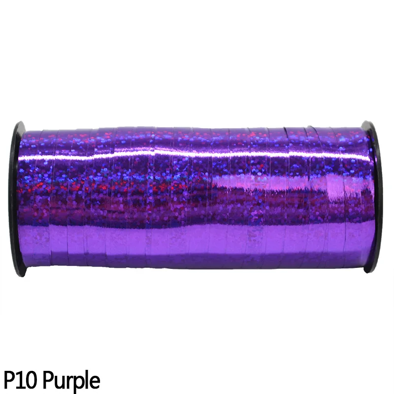 5 мм воздушные шары ленты лента-лазер для вечерние украшения Подарочная коробка DIY упаковка свадебные украшения фольги атласные ленты аксессуары - Цвет: Purple