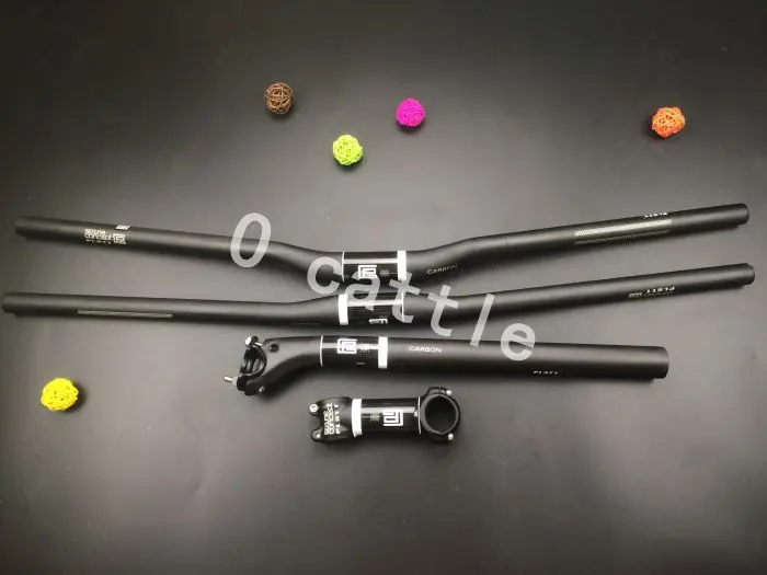 

Carbon Fiber ATV Handlebar PLATT From Fiber Bike Ensemble U D Riser Flat Handlebar + stem + seatpost MTB Mountain Bike Parts MHL