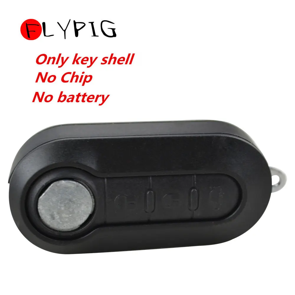 

FLYPIG Black Car Key Case Without Battery 3 Buttons Flip Remote Fob Key Case For Peugeot Boxer Expert Citroen Relay Jumper