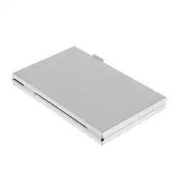 Серебристый чехол для переноски алюминиевый ящик сумка для хранения слой памяти защитный держатель ударопрочный кошелек 2 Secure Digital Card 16 TF