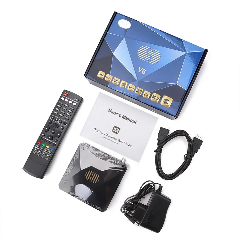 S V6 TV Box DVB S2 приемное устройство спутник цифровой спутниковый ресивер Поддержка
