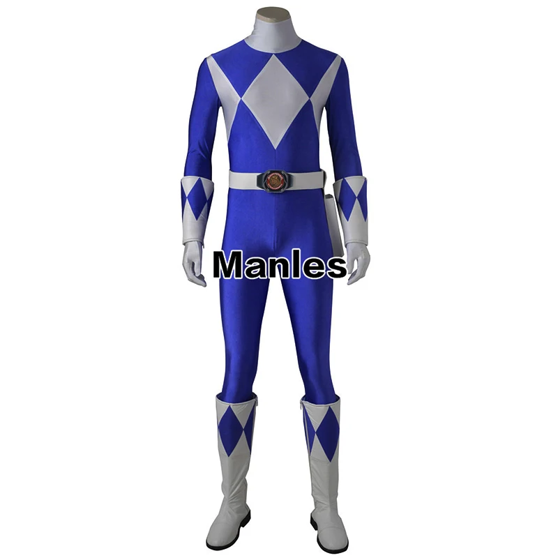 Costume For Dan Tricera Ranger Bodysuit Zyuranger Cosplay Onesies Blue Jumpsuit Halloween Carnival Clothes Cosplay Adult Men