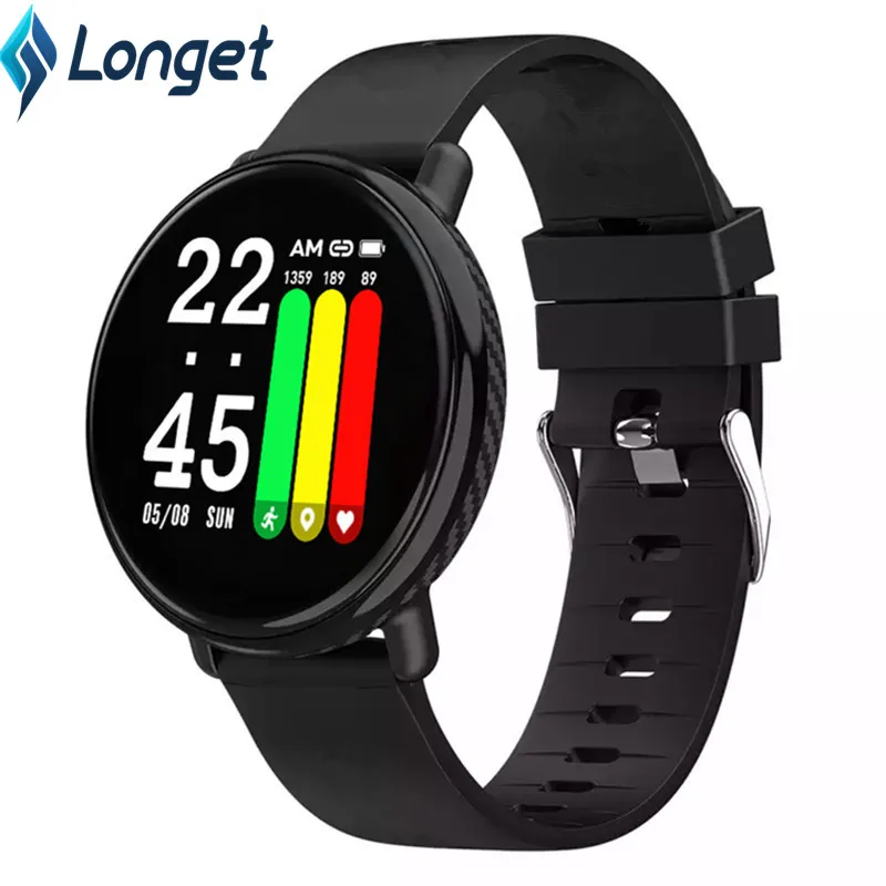 Reloj inteligente Letike W8 reloj redondo ultrafino monotor de frecuencia  cardíaca modos multideportivos IP67 rastreador impermeable de Fitness para  hombres y mujeres - AliExpress Productos electrónicos