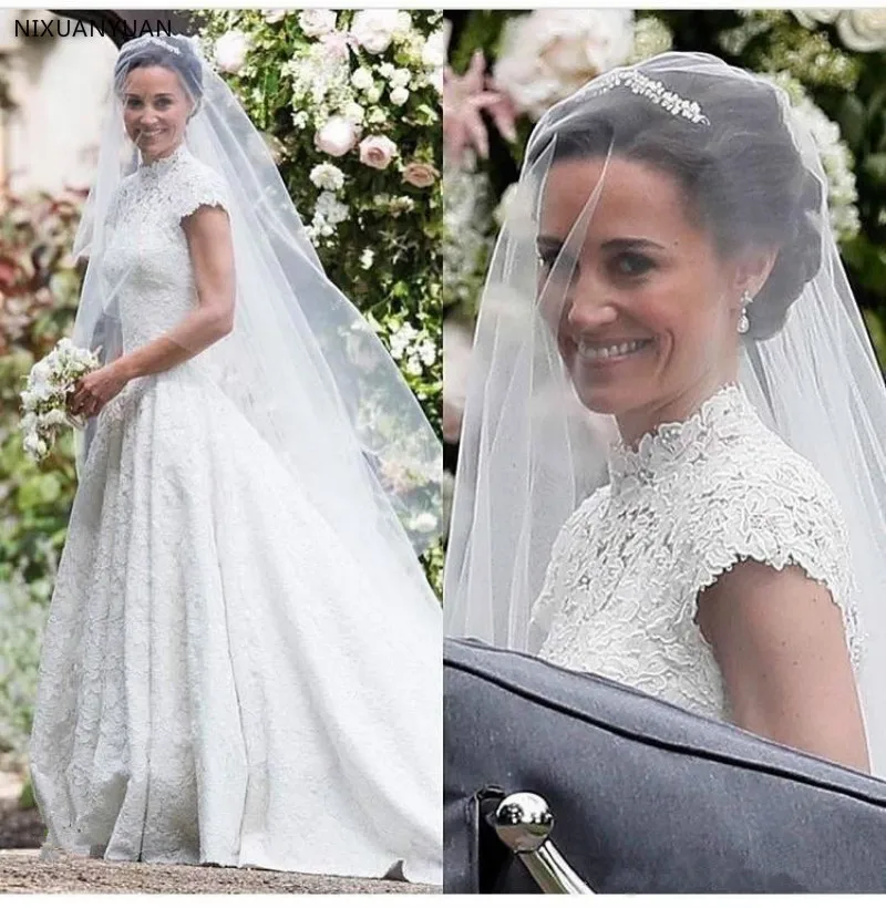 Mejoroferta Encaje Vintage Una Linea 2020 Vestidos De Novia De Cuello Alto De Talla Grande Tren De Barrido Sexy Espalda Abierta Vestidos De Novia Para Jardin Pais September 2020