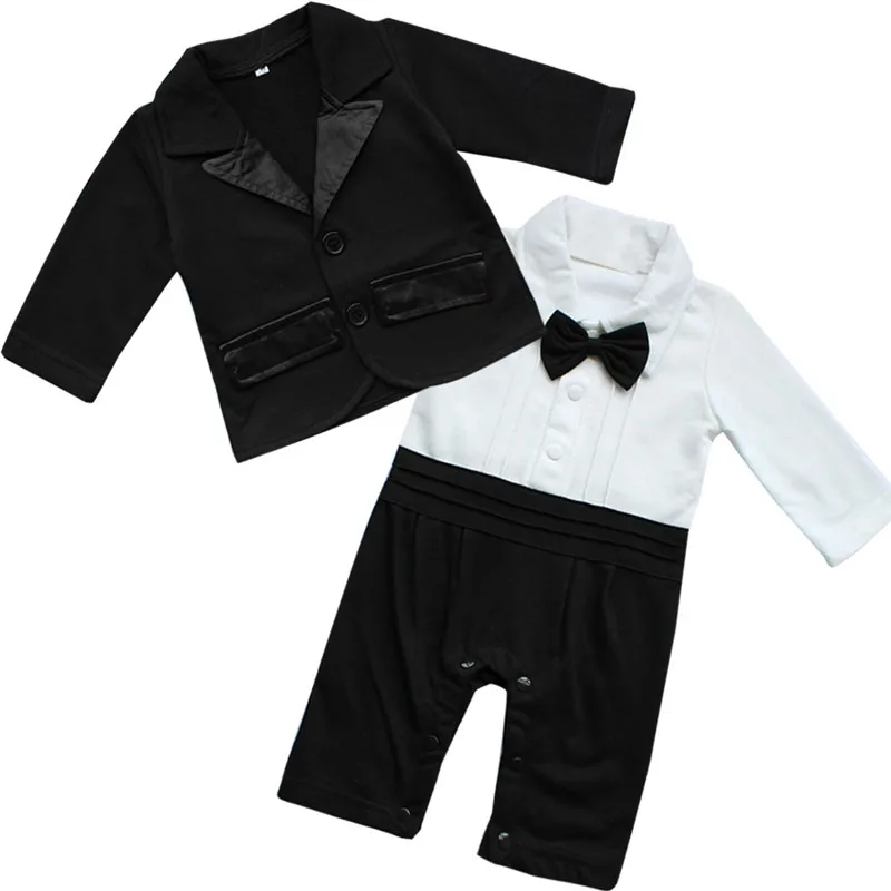 День рождения Господа одежды Одежда для маленьких мальчиков хлопок галстук 2 шт. для маленьких мальчиков комбинезон и костюм Наборы для ухода за кожей Sz для детей возрастом до 2 лет