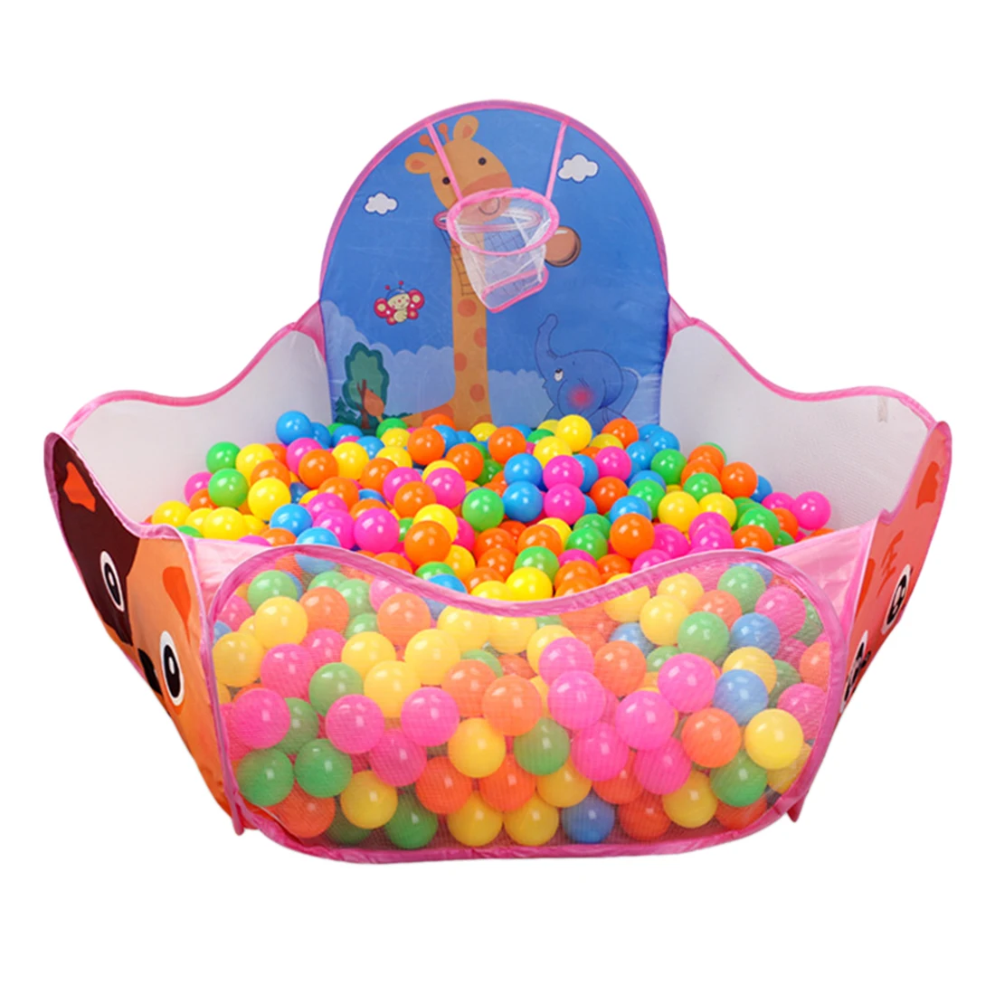 

Portable Cute Hexagon Polka Dot Kids Playpen Ball Pit Indoor and Outdoor Easy Folding Play Tent House with Tote Bag