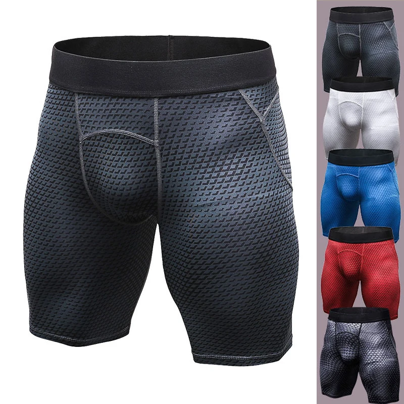 Mens Compression Running Shorts Summer Base Layer Jogging Gym Fitness Crossfit Sport Tights 3D Quick Dry Short Leggings
