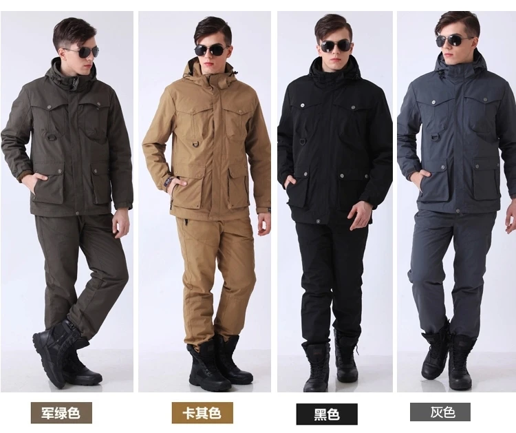 Военная форма для мужчин, тройная, водонепроницаемая и дышащая, для улицы, военная форма, куртка и штаны