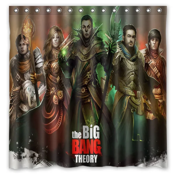 Bathroom Products Polyester Fabric The Big Bang Theory Printed Shower