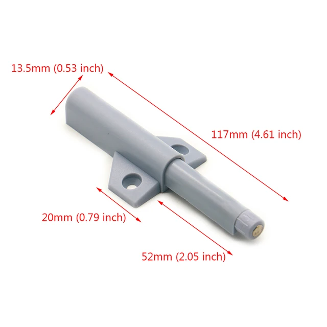 4PCS NAIERDI Cabinet Catches Handles Magnetic Door Stopper Drawer Closer Damper Buffers For Kitchen Pulls Furniture Hardware XG-10A Gray