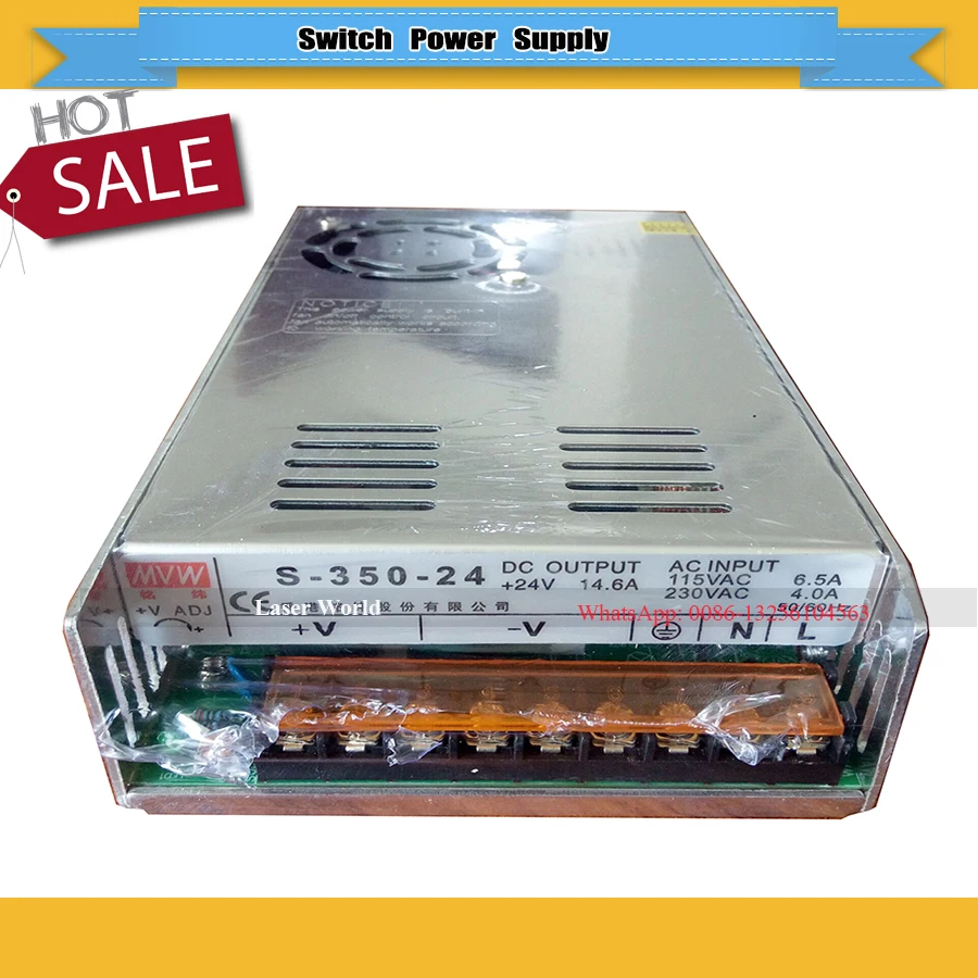 

Single Output Switch Power Supply with 24V 14.6A output for CNC Machine