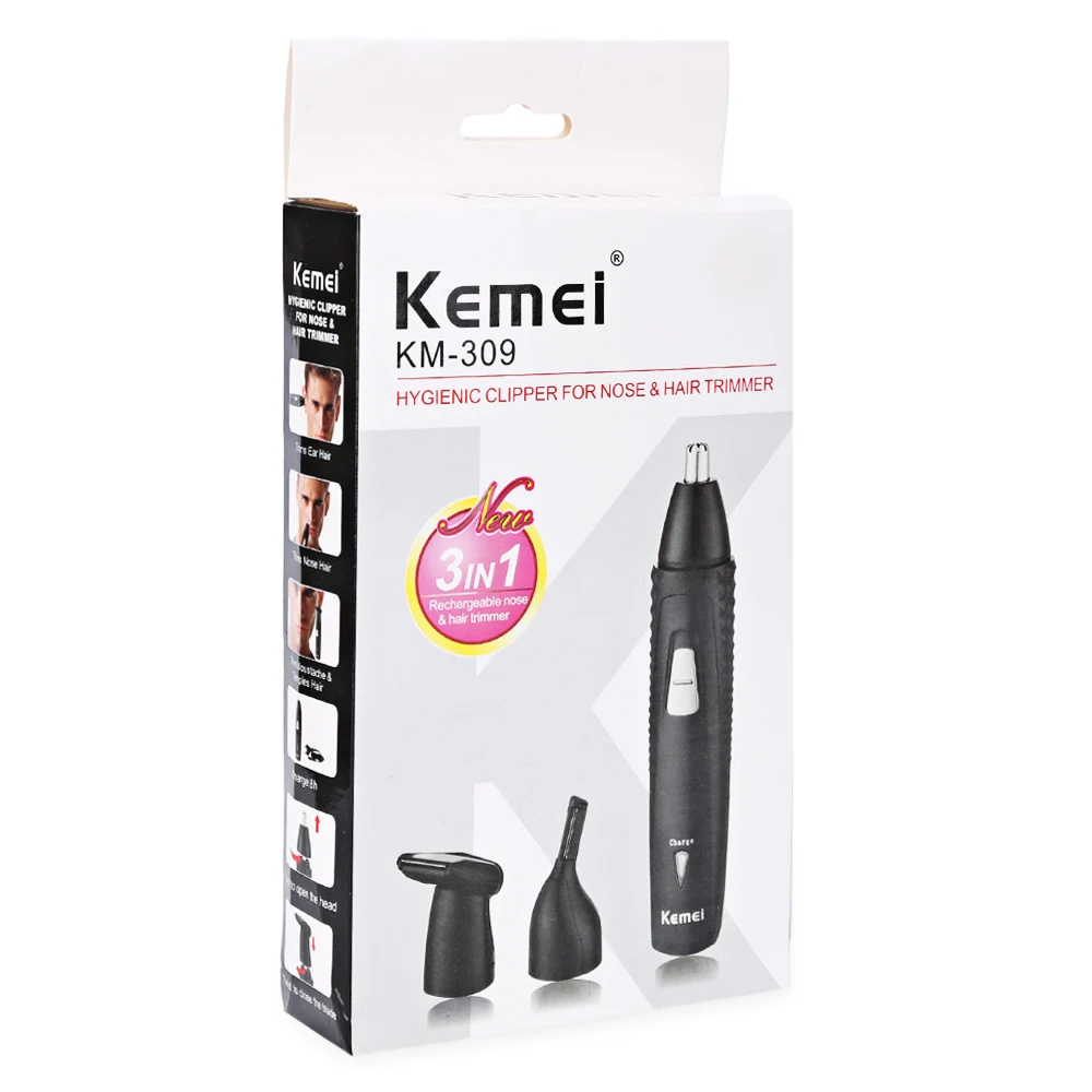 3 в 1 перезаряжаемый электрический триммер для ушей носа бровей|clipper kemei|trimmer kemeihair