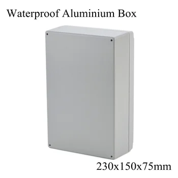 

FA10 230x150x75mm Aluminum Waterporrf Enclosure Sealed Project Electrical Wire Cable Junction Case Distribution Box 230*150*75mm