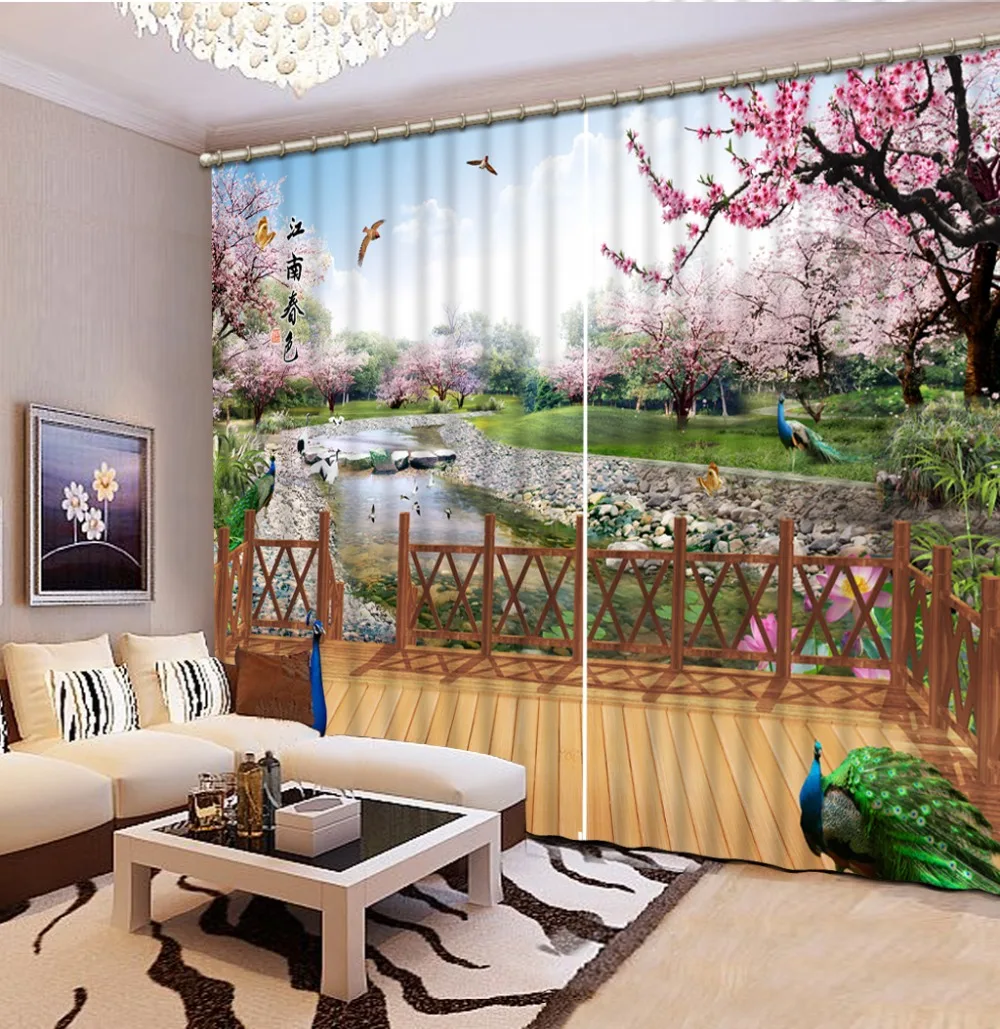 

spring curtains Luxury Living Room Curtains 3D Curtains For The Bedroom Kitchen Modern Window curtains