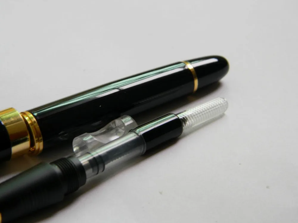 JINHAO 450 черный металлический золотой зажим Средний Перьевая ручка