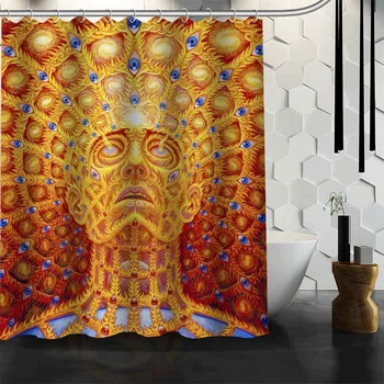 

Custom Tool Band Rock Metal shower curtain new large European and American big print edition polyester shower curtains bathroom
