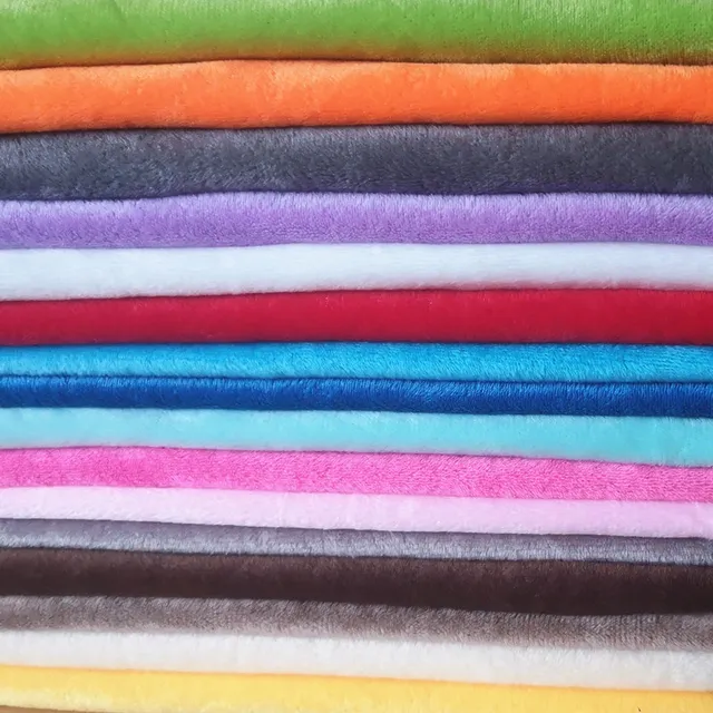 Multi-Colors 1mm Soft Minky Fleece Fabric Polyester Fleece Brushed Fabrics for Patchwork  Sew Doll Stuffed Toys Cloth 50x50cm 1