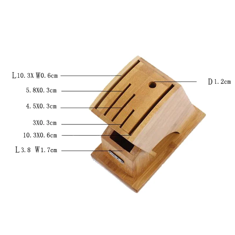 Бамбук инструмент держатель ножа блок нож стойки инструмент стойку кухонные принадлежности дерево нож стойки бамбука нож хранения стойки