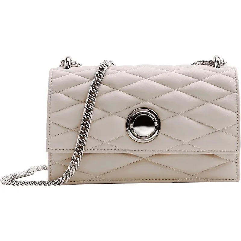 

Fashion Lingge bag chain bag female Korean version of the simple versatile shoulder slung lock bag