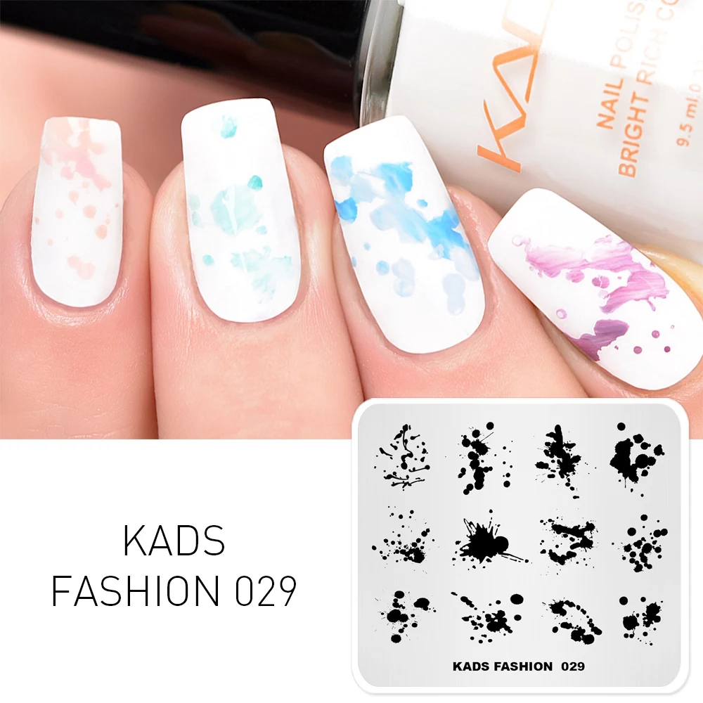

New Arrival Nail Stamping Plate Brush Splash-ink Painting Stamping Printer Plates Stencil for Nails Nail Art Design Templates