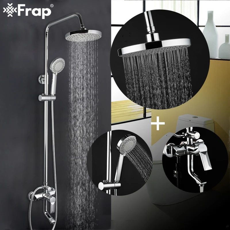 

FRAP Shower Faucets high quality wall mounted shower mixers for bathroom shower faucets bath shower head set bathtub faucet taps