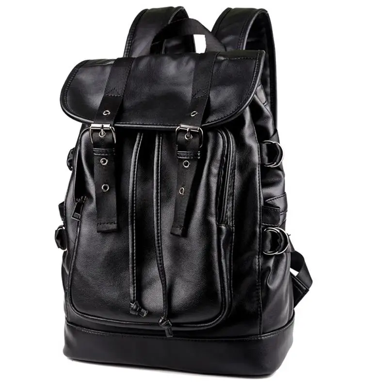 Простой Большой Вместительный мужской рюкзак для путешествий, повседневный школьный рюкзак из искусственной кожи, рюкзак для мальчиков, рюкзак для подростков Mochila