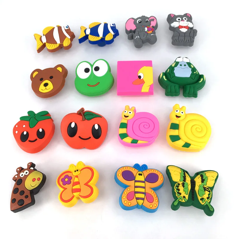 

1PC Creative Drawer Knobs Environmental Protection Cupboard pulls Children Knobs Soft gum Kids Furniture handles pulls knobs